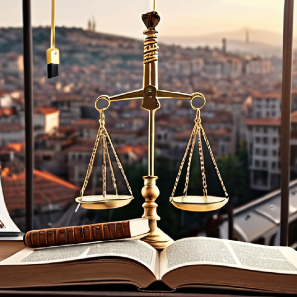 **

"A digital scale of justice balancing freedom of speech (represented by an open book and quill) against the restraints of media law (represented by a chain and padlock). In the background, blurred social media icons and a cityscape to symbolize the modern media landscape in Turkey. The scale is slightly tilted, indicating the ongoing struggle to find equilibrium."

**